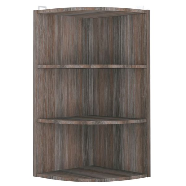 vidaXL Sein&auml;kulmahylly harmaa ja Sonoma-tammi 30x31,5x60 cm lastulevy