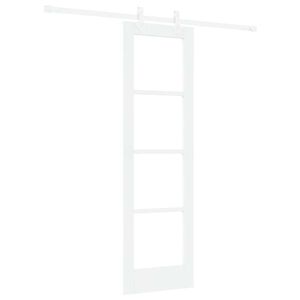 vidaXL Liukuovi Valkoinen 61 x 198,5 cm T&auml;ysi m&auml;nty ja lasi