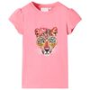 Lasten T-paita neonpinkki 128