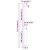 vidaXL Ulkoilma-aurinkosuihku Musta 217 cm PVC ja alumiini
