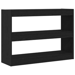 vidaXL Kirjahylly 2 tasoa 100 x 30 x 72 cm Tekninen puu Musta tammi.