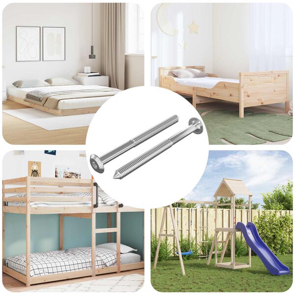 vidaXL Huonesiivousruuvit 2 pcs Hopea M6 x 85 mm Ter&auml;s