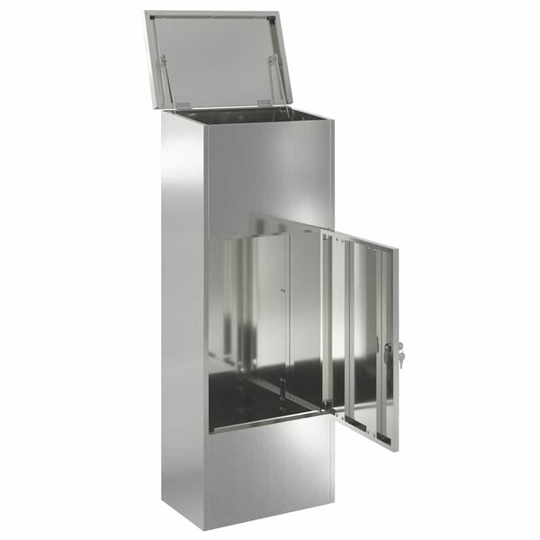 vidaXL Pakettipostilaatikko s&auml;ilytystilassa Musta 44,5 x 29 x 110,5 cm