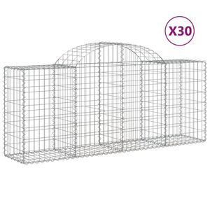 vidaXL Kaarevat kivikorit 30 kpl 200x50x80/100 cm galvanoitu rauta