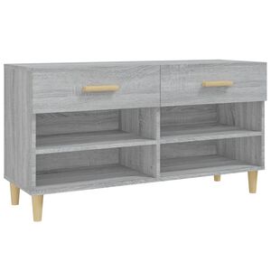 vidaXL Kenk&auml;kaappi harmaa Sonoma 102x35x55 cm tekninen puu