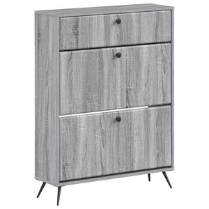 vidaXL Kenk&auml;kaappi BREDA 78 x 24 x 103 cm Tekninen puu Harmaa Sonoma