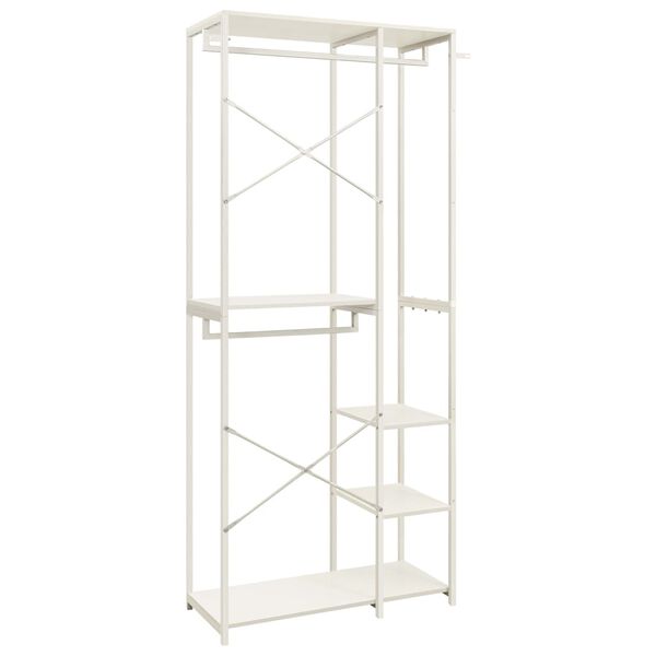 vidaXL Vaatekaappi valkoinen 90x40x213 cm metalli ja lastulevy