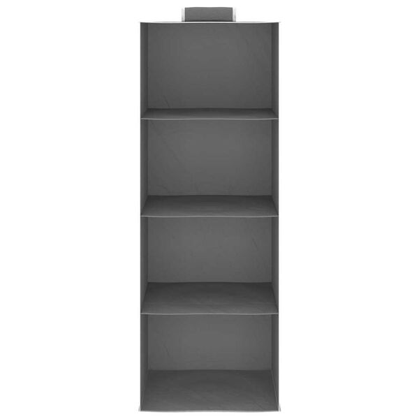 vidaXL Roikkuva vaatekaapin säilytystila 2 kpl 4 hyllyä kangas