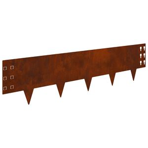 vidaXL Nurmireunus 30 kpl 100 x 25 cm Ter&auml;s Ruosteinen