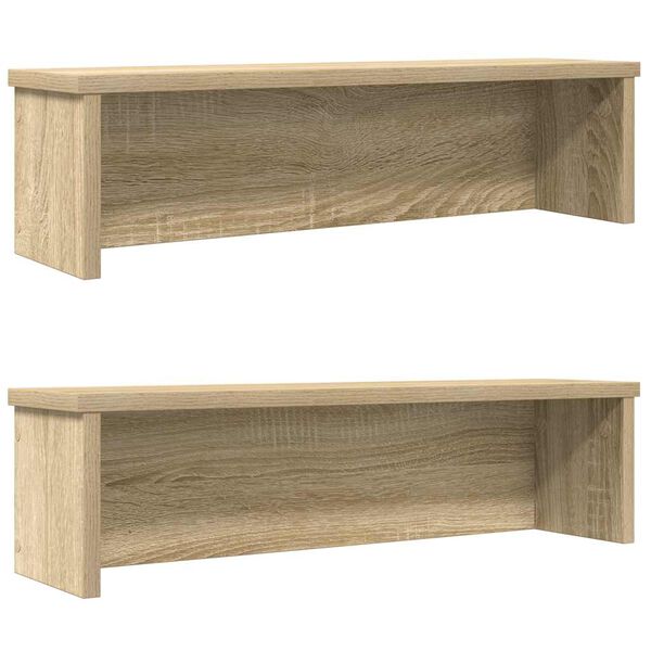 vidaXL Keitti&ouml;telineet Pinottavat 2 kpl Sonoma Oak 50x15x16 cm