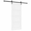 vidaXL Liukuovi ORKDAL 86 x 198,5 cm Tekninen puu Valkoinen ja musta