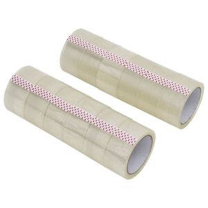 vidaXL Pakkausteippi 12 kpl läpinäkyvä 48 mm x 66 m