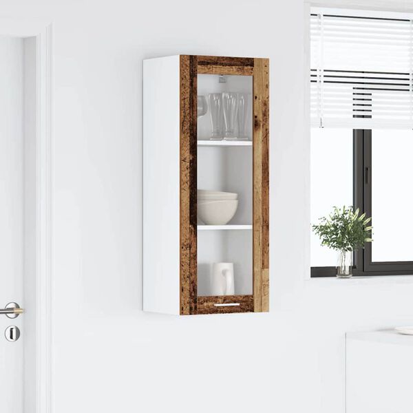 vidaXL Henkarikaappi ovella Vanha puu 40 x 31 x 100 cm Tekninen puu