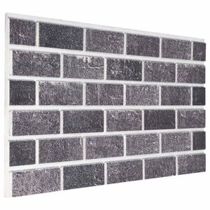 vidaXL Sein&auml;paneelit 10 pcs Mustat ja harmaa 100 x 50 cm