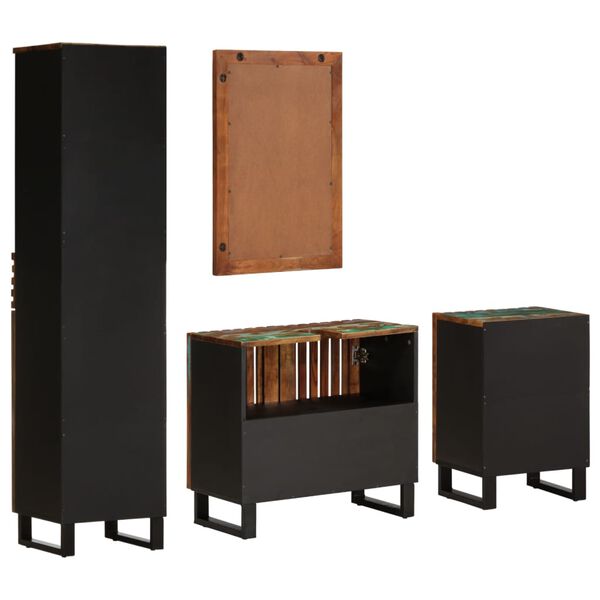 vidaXL 4-osainen Kylpyhuoneen kalustesarja t&auml;ysi akasiapuu