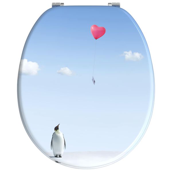 vidaXL WC-istuin Sininen 44 x 38 cm MDF-levy