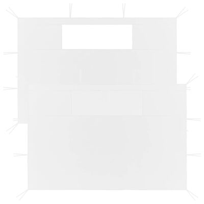 vidaXL Huvimajan sivuseinät ikkunoilla 2 kpl valkoinen