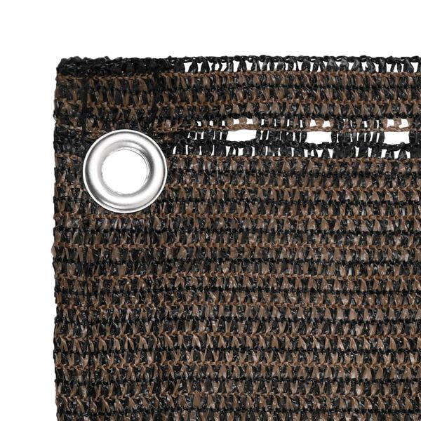 vidaXL Parvekkeen suoja ruskea 75x400 cm HDPE