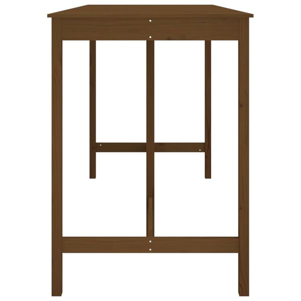 vidaXL Baaripöytä hunajanruskea 180x80x110 cm täysi mänty