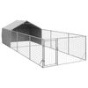 vidaXL ulkokoirakennel juoksun kanssa 6x2x1,5 m galvanoitu ter&auml;s