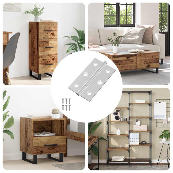 vidaXL Sarana Yksiv&auml;rinen 899 pcs Hopea 58 x 35 x 1 mm Ter&auml;s