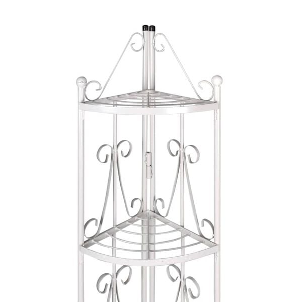 vidaXL Nurkkateline kasveille valkoinen