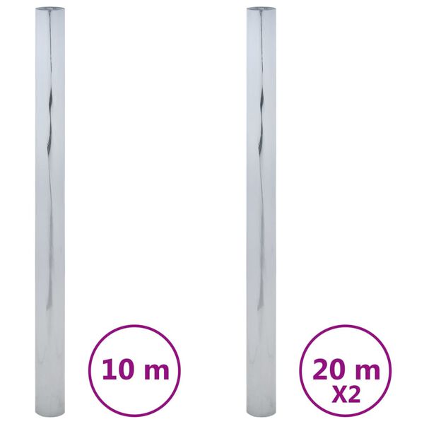 vidaXL Heijastavat aurinkokalvot 3 kpl hopea PVC