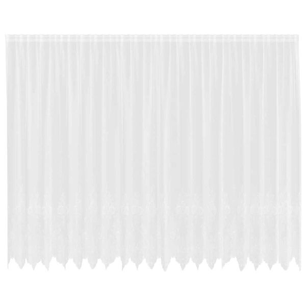 vidaXL Verkkoverho verhoilla Valkoinen 220 x 500 cm Polyesteri