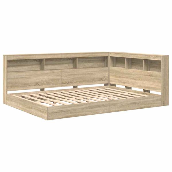 vidaXL Kirjahylly S&auml;nky Sonoma tammi 160 x 200 cm Tekninen puu