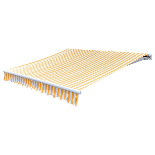 vidaXL Markiisikangas oranssi ja valkoinen 450x300 cm