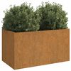 vidaXL Kukkalaatikko 62x30x29 cm Corten teräs