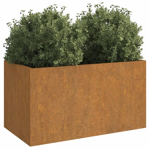 vidaXL Kukkalaatikko 62x30x29 cm Corten teräs