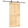 vidaXL Liukuovi 100 x 210 cm Massiivinen m&auml;nty (k&auml;sittelem&auml;t&ouml;n)