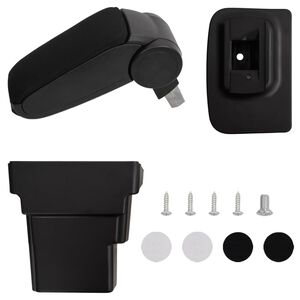 vidaXL Auton k&auml;sinoja musta 17x32x(37-53) cm ABS