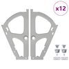 vidaXL K&auml;&auml;nnett&auml;v&auml; laatikkosarana 12 kpl Hopea 235 x 155 x 30 mm Rauta