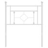 vidaXL Metallinen sängynpääty valkoinen 80 cm