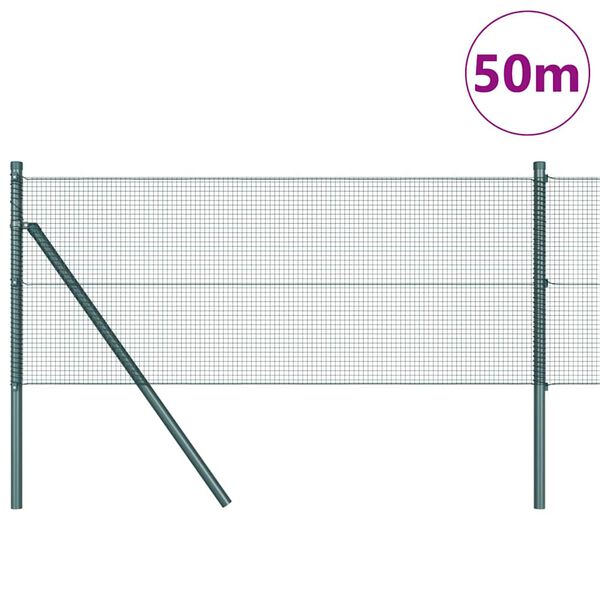 vidaXL Aitalatu Vihre&auml; 50 x 0,6 m (12 x 12 mm verkko) Ter&auml;s ja PVC