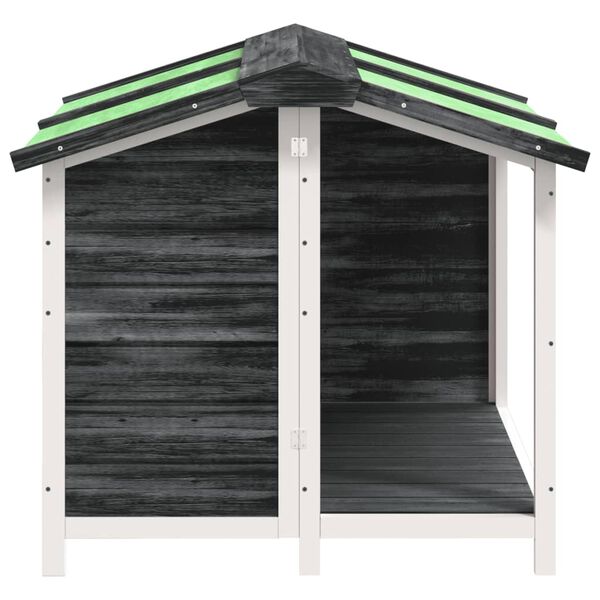 vidaXL Koirankoppi harmaa 96x87x80,5 cm t&auml;ysi m&auml;nty