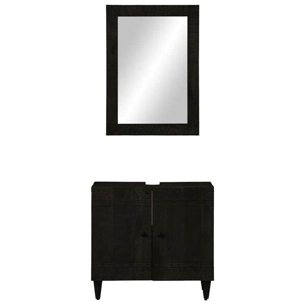 vidaXL 2-osainen Kylpyhuoneen kalustesarja t&auml;ysi mangopuu