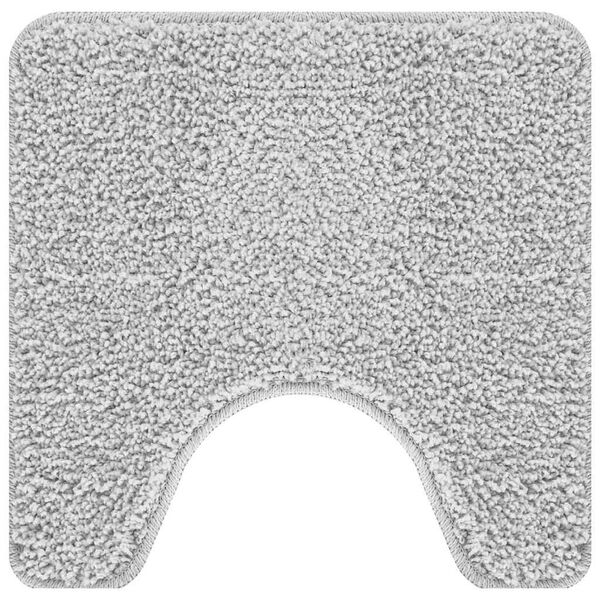 vidaXL Liukumaton kylpyhuoneen matto WC-leikkauksella Harmaa