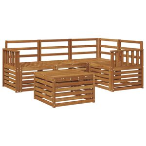 vidaXL Ulkosohvakokoelma 5 pcs Luonnollinen