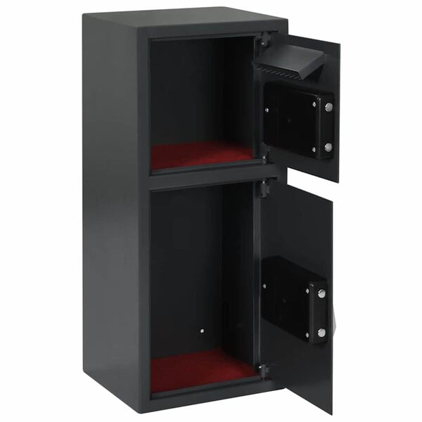 vidaXL Digitaalinen suoja lukkoon Tummanharmaa 35 x 31 x 80 cm Ter&auml;s