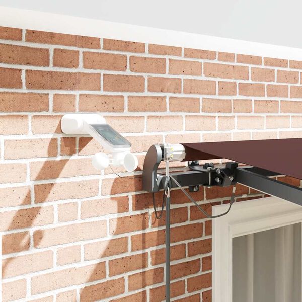 vidaXL Automaattimarkiisi LEDit ruskea 300x250 cm