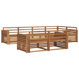 vidaXL Ulkosohvakokoelma 7 pcs Luonnollinen Tihe&auml; akasiapuu
