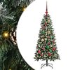 vidaXL Tekojoulukuusi Vihre&auml; 120 cm PVC, muovi ja ter&auml;s