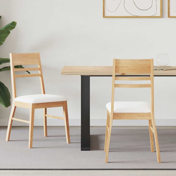 vidaXL Ruokatuolit 2 pcs Luonnollinen 43 x 54 x 89 cm