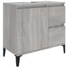 vidaXL Kylpyhuoneen kaappi harmaa Sonoma 65x33x60 cm tekninen puu