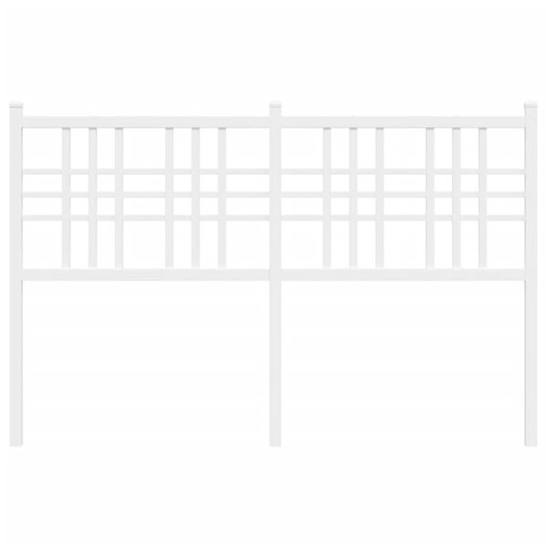 vidaXL Metallinen vaihtop&auml;&auml;ty valkoinen 120 cm