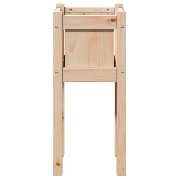 vidaXL Puutarha ruukku Luonto 31 x 31 x 70 cm Massiivinen mänty