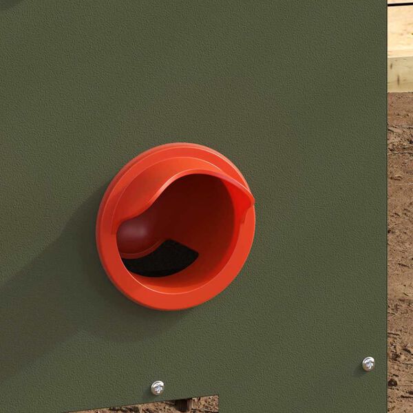 vidaXL Kanan ruokinta-allas 2 pcs Oliivivihre&auml; 40,5 x 25 x 38 cm